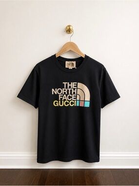 Gucci x The North Face Logo T-Shirt Black Large Made in Italy